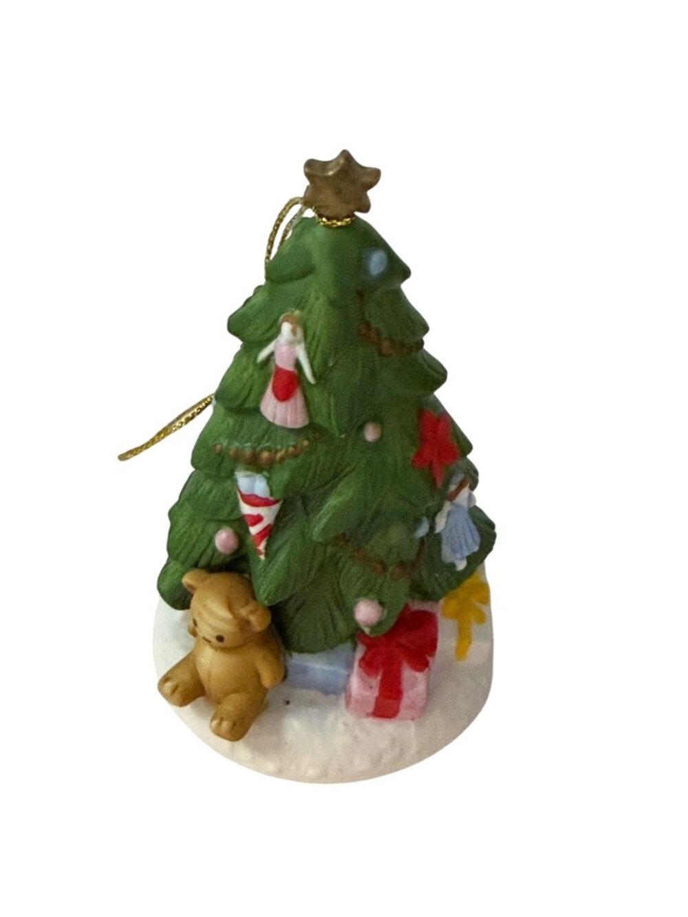 Nikko Korea Christmastime Porcelain Christmas Tree Ornament Teddy Bear Gifts